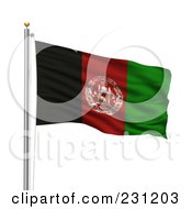 Poster, Art Print Of The Flag Of Afghanistan Waving On A Pole