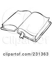 Poster, Art Print Of Coloring Page Outline Of A School Book - 1