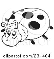 Royalty Free RF Clipart Illustration Of A Coloring Page Outline Of A Ladybug