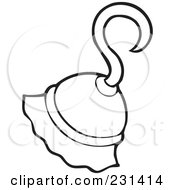 Coloring Page Outline Of A Hook