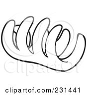 Royalty Free RF Clipart Illustration Of A Coloring Page Outline Of A Rib Cage