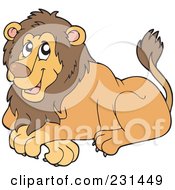 Royalty Free RF Clipart Illustration Of A Happy Lion