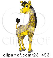 Royalty Free RF Clipart Illustration Of A Giraffe