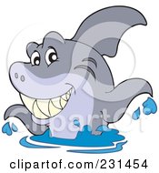Royalty Free RF Clipart Illustration Of A Shrugging Shark