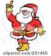 Poster, Art Print Of Opinionated Santa Raising A Finger