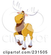Poster, Art Print Of Handsome Elk Walking