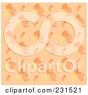 Poster, Art Print Of Autumn Leaf On Beige Pattern Background