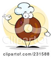 Poster, Art Print Of Donut Character Wearing A Chef Hat And Gesturing Ok - 2
