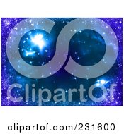 Royalty Free RF Clipart Illustration Of A Blue Starry Sparkle Background