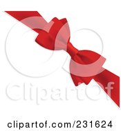 Royalty Free RF Clipart Illustration Of A Red Ribbon Bow