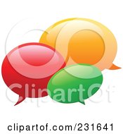 Royalty Free RF Clipart Illustration Of A Colorful Chat Messenger Windows
