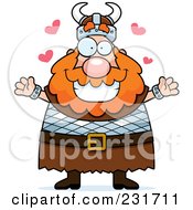 Royalty Free RF Clipart Illustration Of An Infatuated Viking Man