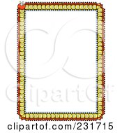 Poster, Art Print Of Centipede Border With White Copyspace
