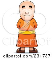 Poster, Art Print Of Pleasant Buddhist Monk