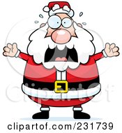 Poster, Art Print Of Royalty-Free Rf Clipart Illustration Of Santa Freaking Out