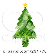 Poster, Art Print Of Green Abstract Christmas Tree