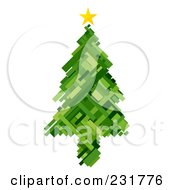 Royalty Free RF Clipart Illustration Of A Green Abstract Christmas Tree