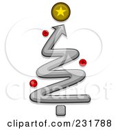 Royalty Free RF Clipart Illustration Of A Gray Arrow Christmas Tree