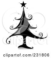 Shiny Black Elegant Christmas Tree
