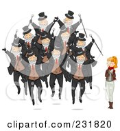 Poster, Art Print Of Christmas Woman With Ten Lords A Leaping