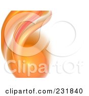 Royalty Free RF Clipart Illustration Of A Background Of An Orange Flaming Ball With White Copyspace by Arena Creative