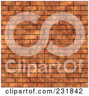 Poster, Art Print Of Seamless Brown Brick Wall Background