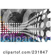 Royalty Free RF Clipart Illustration Of A Background Of White Dots Over Colorful Grunge