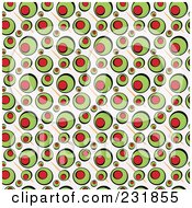 Background Of Green Stuffed Olives On Beige