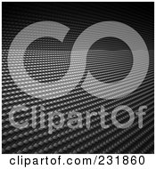 Royalty Free RF Clipart Illustration Of A Carbon Fiber Background With A Curve Perspective 1
