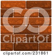 Royalty Free RF Clipart Illustration Of A Seamless Brick Wall Closeup by Arena Creative