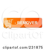 Poster, Art Print Of Orange Remover Shopping Cart Button