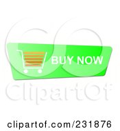 Poster, Art Print Of Bright Green Buy Now Shopping Cart Button