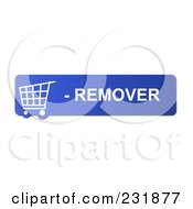 Poster, Art Print Of Blue Remover Shopping Cart Button