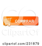 Poster, Art Print Of Orange Comprar Shopping Cart Button