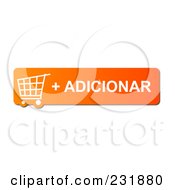 Poster, Art Print Of Orange Adicionar Shopping Cart Button
