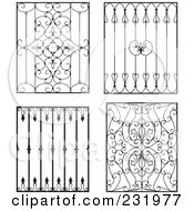 Digital Collage Of Wrought Iron Designs - 4