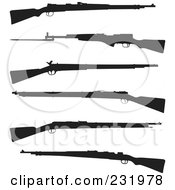 Poster, Art Print Of Digital Collage Of Black And White Guns