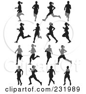 Poster, Art Print Of Digital Collage Of Black And White Women Running