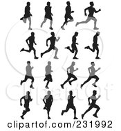 Poster, Art Print Of Digital Collage Of Black And White Men Running