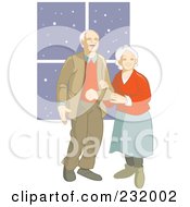 Royalty Free RF Clipart Illustration Of A Happy Elderly Couple by Frisko