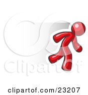 Clipart Illustration Of A Speedy Red Business Man Running