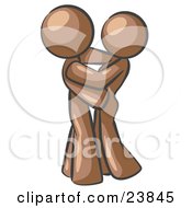 Clipart Illustration Of A Brown Man Gently Embracing His Lover Symbolizing Marriage And Commitment