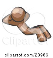 Clipart Illustration Of A Brown Man Doing Sit Ups While Strength Training
