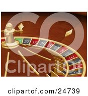 Spinning Roulette Wheel In A Casino