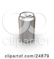 Tin Soda Can Without A Label And The Tab Popped Opena