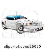 Poster, Art Print Of White 2001 Roush Stage Iii Ford Mustang Car