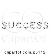 Clipart Illustration Of A Group Of Worker Ants Forming The Word SUCCESS