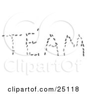 Poster, Art Print Of Group Of Worker Ants Coming Together And Forming The Word Team
