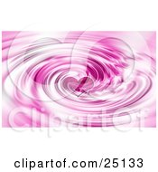 Clipart Illustration Of A Love Heart Hovering Over Rippling Pink Water
