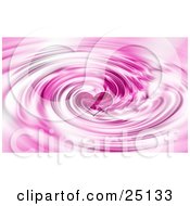 Poster, Art Print Of Love Heart Hovering Over Rippling Pink Water